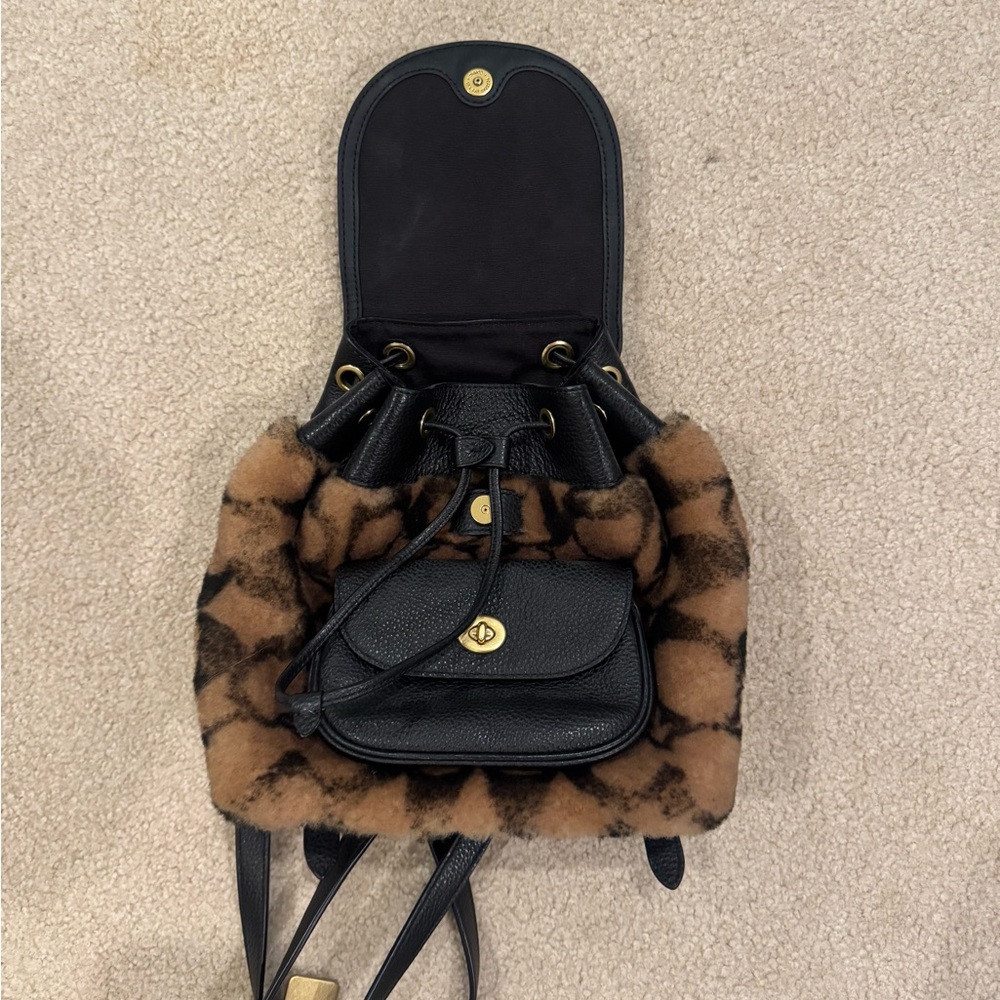Coach Black and Tan Women's Backpack - Picture 3 of 3